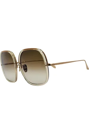 Linda Farrow Extragrande Fresno Translucent/Rose Gold Sunglasses