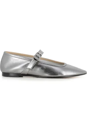 Le Monde Beryl Ballerinas, female, , 4 1/2 UK, Silver Flat Shoes with Buckle Closure