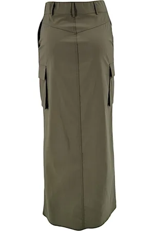 D.EXTERIOR Maxi Skirts, female, , S, Cargo Skirt with Front Slit