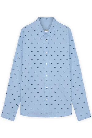 Maison Kitsuné Casual Shirts, male, , S, Fox Pattern Casual Shirt