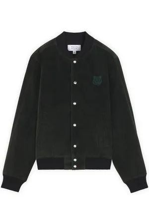 Maison Kitsuné Bomber Jackets, male, , M, Logo Front Button Jacket