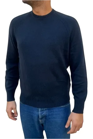 LUIGI BIANCHI MANTOVA Round-neck Knitwear, male, , L, Mens Casual Trousers