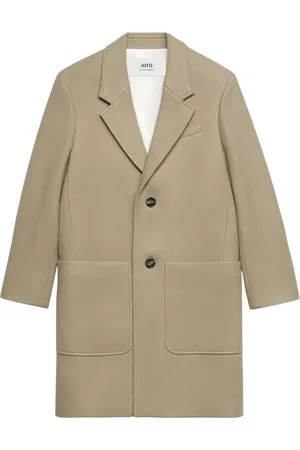 Ami Single-Breasted Coats, male, , L, Luxurious Two Buttons Wool Coat