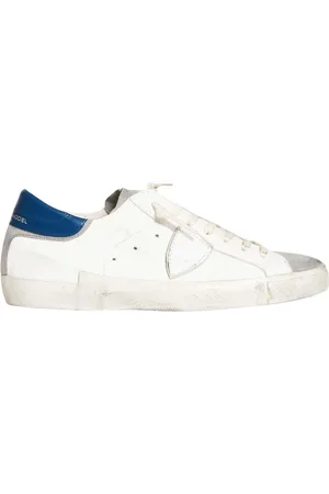 Philippe model Sneakers, male, , 10 UK, Paris Leather Blue Insert Trainers