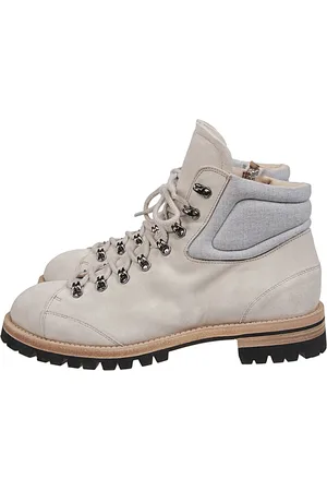 ELEVENTY Suede and Flannel Winter Boot