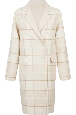 ELEVENTY Double-Breasted Coats, female, , 2XS, Double Check Wool Coat