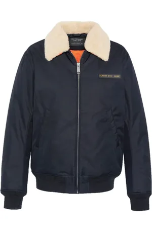 Schott NYC Winter Jackets, male, , L, Pilot Jacket B52X Navy
