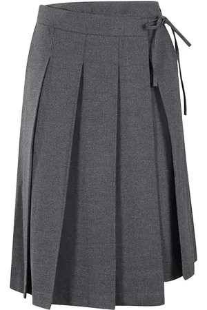 DUNST Midi Skirts, female, , S, Pleated Wrap Skirt