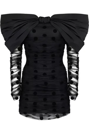Nina Ricci Polka Dot Mini Dress with Bow