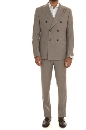 PAOLONI Double Breasted Suits, male, , XL, Elegant Suit for Men