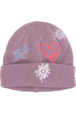 Obey Embroidered Lilac Beanie Women