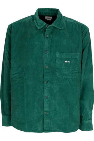 Obey Casual Shirts, male, , XL, Velvet Rain Forest Long Sleeve Shirt