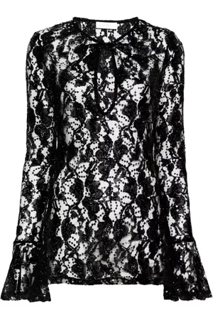 Nina Ricci Lace Sequin Blouse Cutout