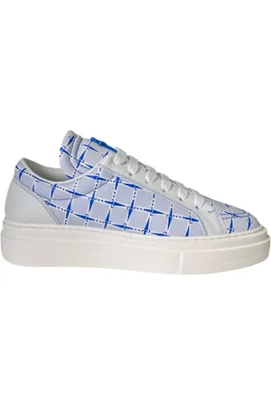 Paciotti Sneakers, male, , 6 UK, White Leather Sneaker with Dagger Print