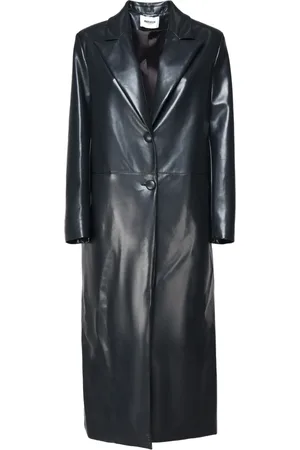 Mariuccia Milano Single-Breasted Coats, female, , XS, Grey Eco-Leather Jackets