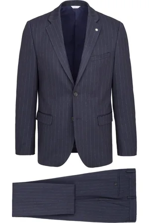 Manuel Ritz Single Breasted Suits, male, , XL, Vertical Striped Jacket and Trousers