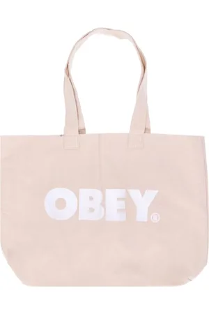 Obey Canvas Tote Bag Natural/White