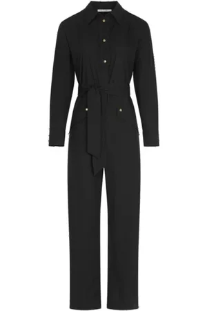 MARE DI LATTE Jumpsuits, female, , M, Cotton Jumpsuit Straight Cut Long Sleeves
