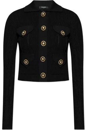 Balmain Cardigans, female, , S, Lace Jumper with collar
