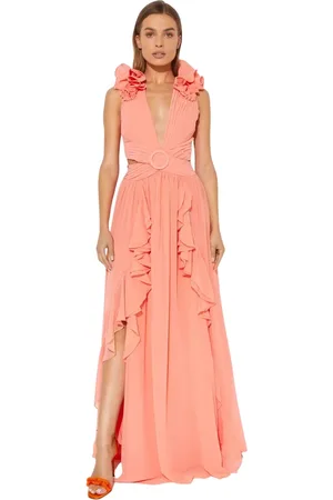 PATBO Party Dresses, female, , L, Ruffle Maxi Dress