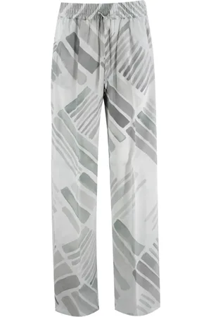 Kiton Straight Trousers, female, , M, Silk Straight Cut Elasticated Trousers