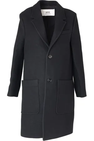 Ami Single-Breasted Coats, female, , L, Wool Coat Elegant Design