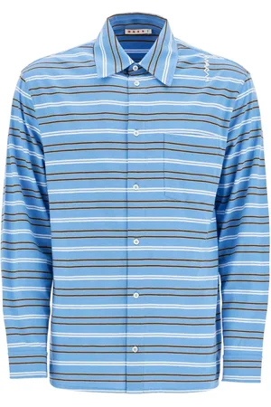 Marni Casual Shirts, male, , L, Striped Cotton Turtleneck Polo