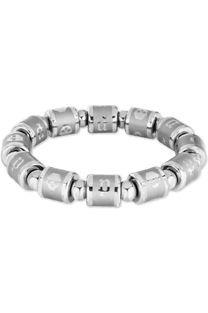 Police Bracelet Men Steel Metal Bracelet with Skull Charm
