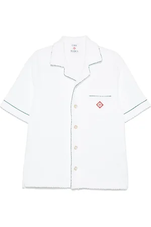 Casablanca Short Sleeve Shirts, male, , L, Shirt with Logo Patch