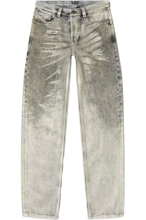 Diesel Loose-fit Jeans, female, , W27, Grey Denim Wide Leg Jeans