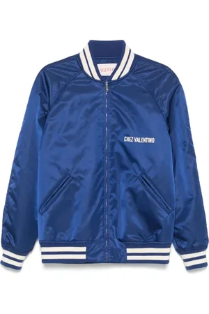 VALENTINO Bomber Jackets, male, , XL, Front Zip Coat Long Sleeves