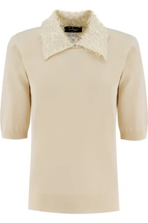 Fabiana Filippi Slim Fit Collared Short-Sleeved Jumper