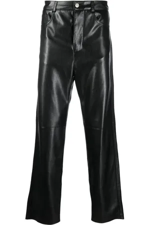 Nanushka Straight Trousers, male, , XS, Faux Leather Straight-Leg Trousers
