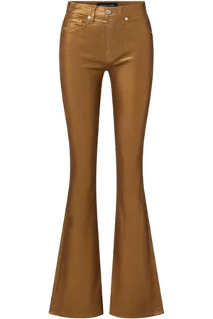 VERONICA BEARD Flared Jeans, female, , W27, Gold Metallic Skinny Flare Jeans