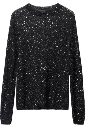 Roberto Collina Sparkling Long Sleeve Knit Top