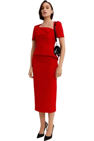 Roland Mouret Party Dresses, female, , XS, Asymmetric Neckline Dress