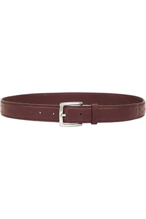 Rohe Belts, female, , ONE SIZE, Embossed Ostrich Leather Belt