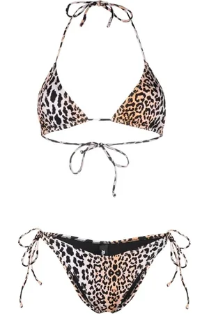 Reina Olga Bikinis, female, , L, Leopard Triangle Cut Bikini Top