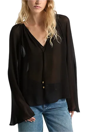 Michael Kors Blouses, female, , XS, Romantic V Neck Georgette Blouse