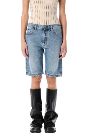 The Attico Denim Shorts, female, , W27, Sky Boyfriend Denim Shorts