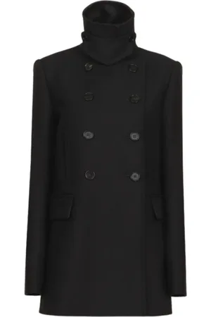 Chloé Tailored Wool Gabardine Peacoat