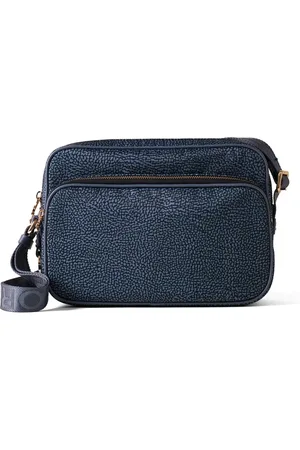 Borbonese Geometric Eco Line Denim Shoulder Bag