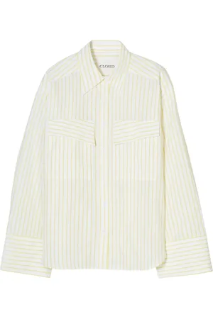 Closed Striped Cotton Shirt Blouse