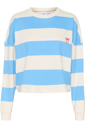 Saint Tropez Long Sleeve Tops, female, , L, All Aboard Sweatshirt with Embroidered Detail