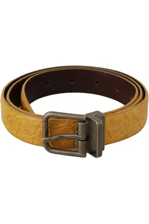 Dolce & Gabbana Belts, male, , 90 CM, Exotic Animal Pattern Leather Belt