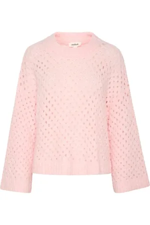 Soaked in Luxury Round-neck Knitwear, female, , XL, Mesh Pullover Jumper Ballerina Style