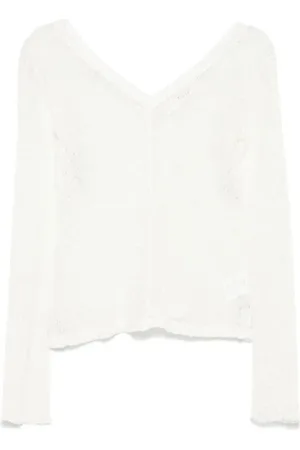 Séfr Crochet Wool Long-Sleeved Top