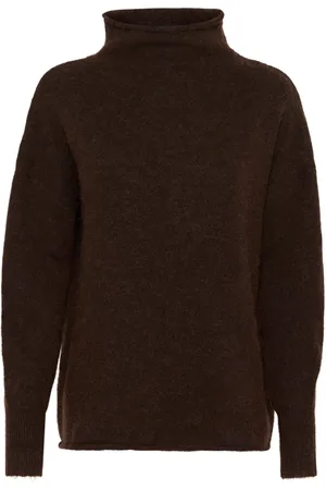 Soaked in Luxury Turtlenecks, female, , M, High Neck Pullover Jumper Hot Fudge