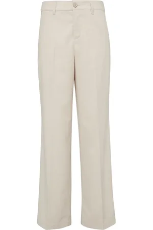 QS by s.Oliver Wide Leg Trousers with Creases