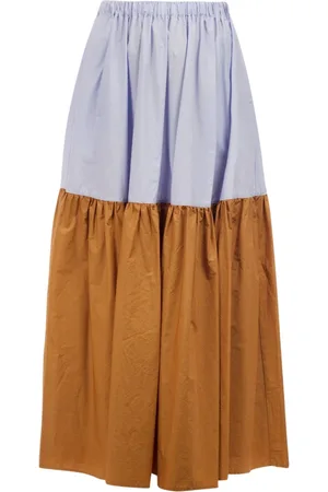 Jucca Flared poplin skirt with elastic waist